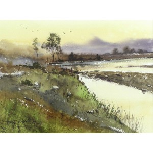 Arif Ansari, 11 x 15 Inch, Water Color on Paper, Landscape Painting, AC-AA-053
